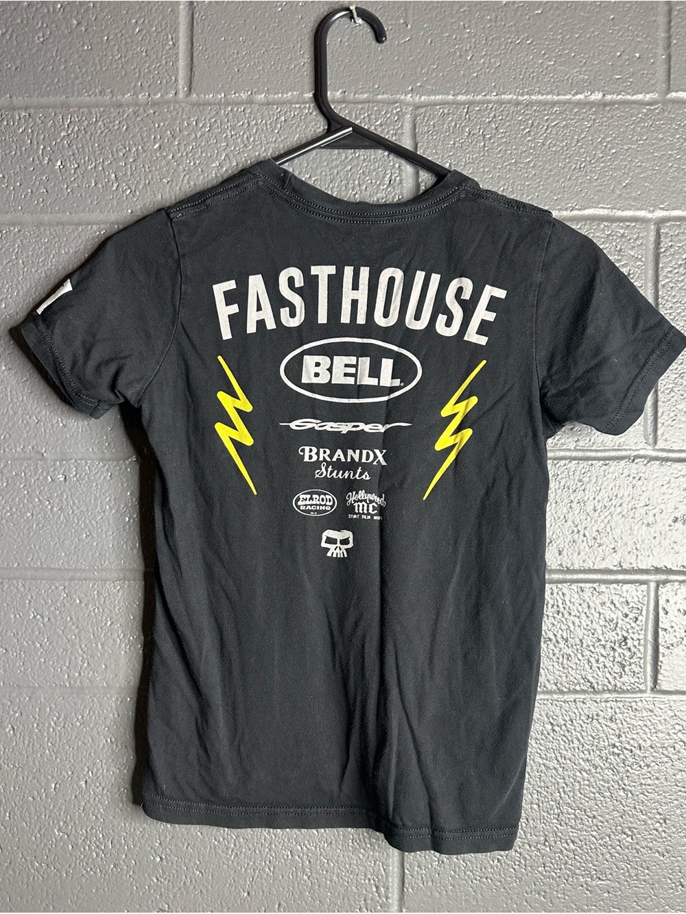 Fasthouse Brand - Crew Kids' Black Graphic Tee - YL - Picture 2 of 7